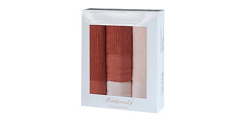 Gift wrapping towels Mita 4pcs light and dark salmon