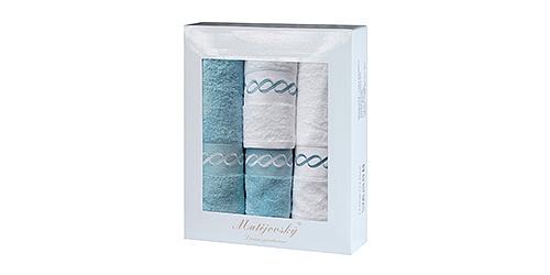 Gift wrapping towels Royal Blue - blue/white 4 pcs