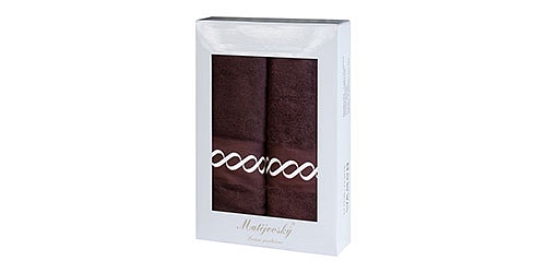 Towel Gift Box Royal choco 2 pcs
