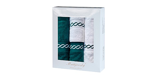 Gift wrapping towels Royal Petrol - petrol/white 4 pcs