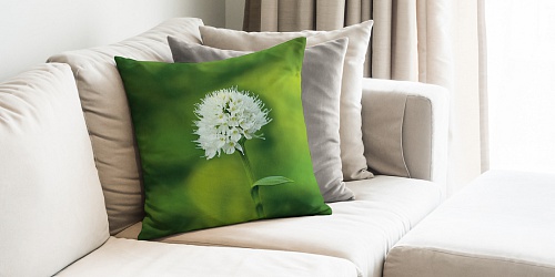 Decorative Pillowcase White Flower