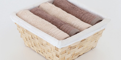 Gift wrapping towels Panama beige/brown 4 pcs