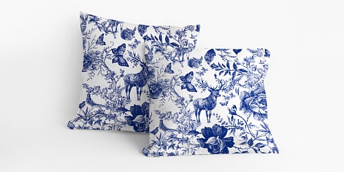Pillowcase Blue Print