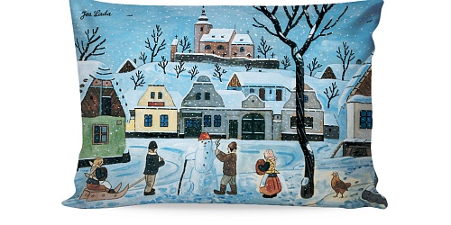 Pillowcase Snowman on the Village Square