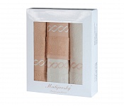 Gift wrapping towels Royal 4 pcs apricot and white