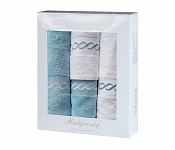 Gift wrapping towels Royal Blue - blue/white 4 pcs