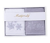 Gift wrapping towels Silver stars