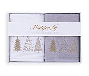 Gift wrapping towels Golden trees