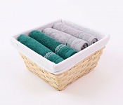 Gift wrapping towels Tana Green - light emerald/grey 4 pcs