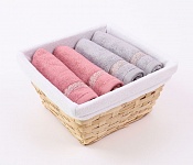 Gift wrapping towels Tana Violet - powder/grey 4 pcs