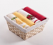 Basket with towels Pear - Strawberry