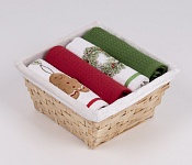 Basket with towels Gingerbread - Garland