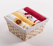 Basket with towels Sunflower - Poppies