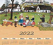 Kuchyňská utěrka Calendar Josef Lada