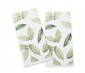 Kitchen towels Leaves White